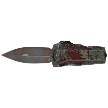 Microtech Cypher II D/E Signature OTF Knife Outbreak Aluminum, Outbreak M390MK by Deryk Munroe i Tony Marfione (1242-1OBS)