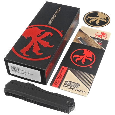 Nóż automatyczny OTF Microtech Cypher II S/E Black Aluminium, Tactical M390MK by Deryk Munroe i Tony Marfione (1241-1T)