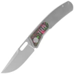 Nóż składany Kubey KB Knives Common Thread Gray Titanium/Watermelon Sugar Camocarbon, Stonewashed M390 by Justin Lundquist (KB377B)