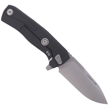 Nóż składany LionSteel ROK Black Aluminium, Satin M390 by Molletta (ROK A BS)