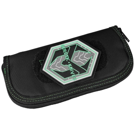 Nóż automatyczny Heretic Pariah-A Custom DLC Aluminium / Carbon Fiber Inlays, Blued Baker Forge AuroraMai Damascus by Tony Marfione Jr.