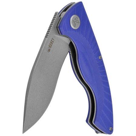 Kubey Timberwolf KU208G Knife Blue G10, Stonewashed 14C28N