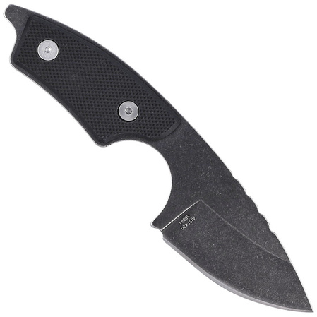Nóż na szyję Herbertz CJH Neck Knife Black G10, Black Stonewashed 420 (10000345)