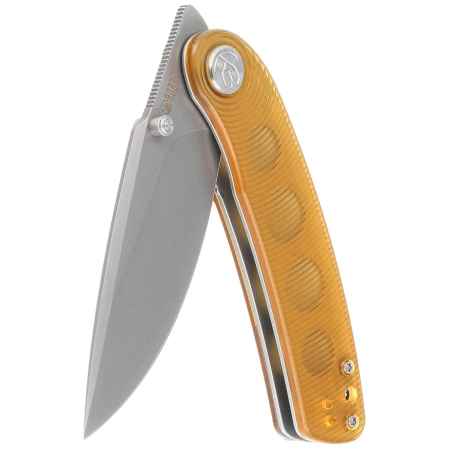 Kubey Knife Momentum Ultem, Bead Blasted AUS-10 by Sherif Manganas (KU344M)