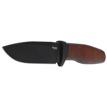 LionSteel Acha Knife Natural Burlap Micarta, Black Stonewashed M390 by Molletta (AH B BLN)