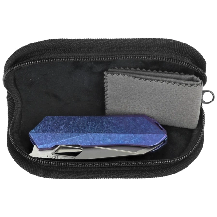 Nóż składany Remette RT-Woodpecker Crystal Blue Titanium, Hand Grinding Pearlescent M390 (RTWP-IB)