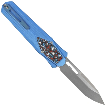Nóż grawitacyjny Remette RT-Swordfish T Blue Aluminum/Fat Carbon, Ceramic Sandblasted S35VN (ZL103D7)