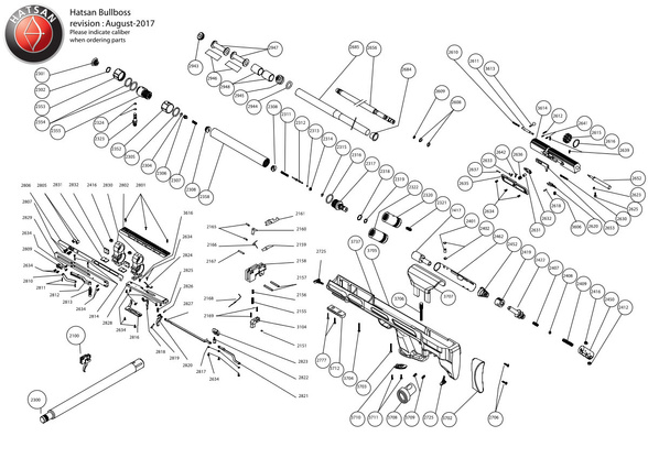 Sworzeń zwalniania do wiatrówki Hatsan AT44, Airmax, Nova, Gladius, Trophy (2618)